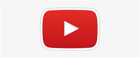 Youtube Play Button By Foxxyt Logo Stickers, Laptop - Youtube Logo Png Flat Transparent PNG ...