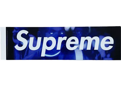 Supreme America Eats Its Young Nas & DMX Belly Box Logo Sticker - HypeAnalyzer