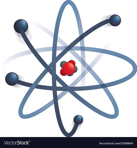 Atom science element Royalty Free Vector Image