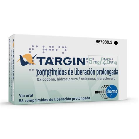 Targin 5 Mg/2,5 Mg 56 Comprimidos Liberacion Prolongada - Farmacéuticos