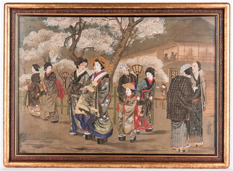 Lot 170: Japanese Painting on silk, Meiji Period | Case Auctions