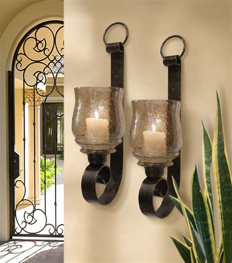 2 Tuscan Farmhouse Antique Wall Sconces (Set of 2) - BellaSoleil.com