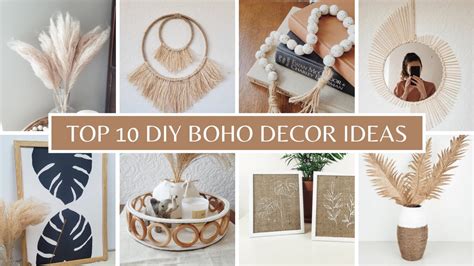 "10 Trendy DIY Boho Home Decor Ideas To Try" - Home Decor