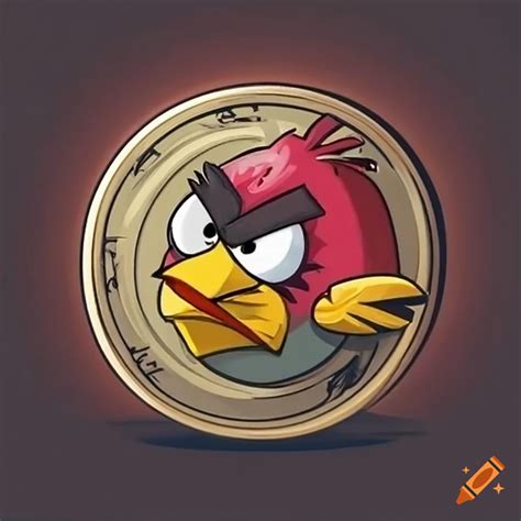 Collectible angry birds coin on Craiyon