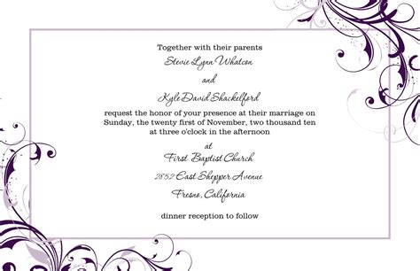 free wedding invitation templates for word- What's so intrigui… | Free wedding invitation ...