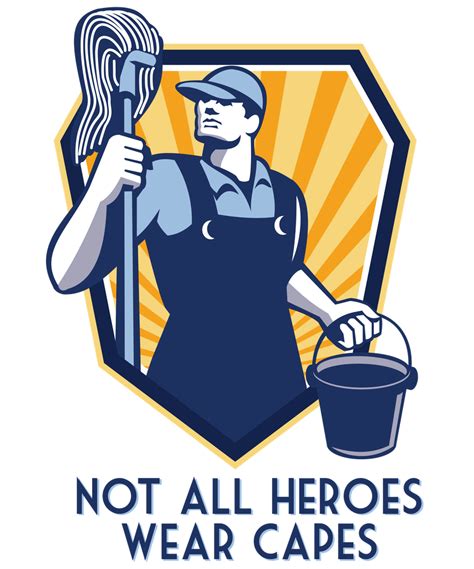 Funny Janitor Custodian Gift Not All Heroes Wear Capes Mini Art Print ...