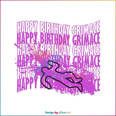 Happy Birthday Grimace SVG Birthday Shake SVG Cricut File » PeaceSVG