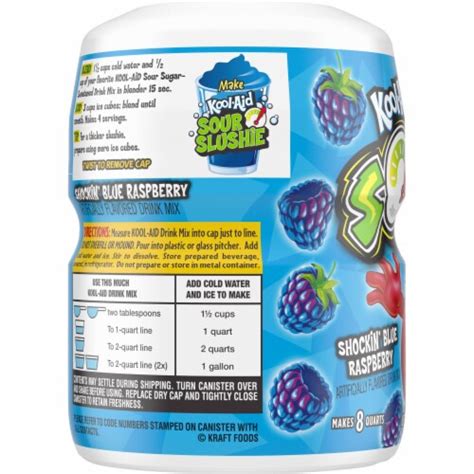 Kool-Aid Sour Shockin' Blue Raspberry Sugar-Sweetened Artificially ...