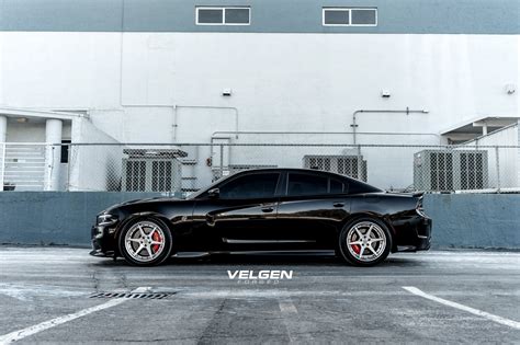 Sinister Black Dodge Charger on Velgen Wheels with Brembo Brakes — CARiD.com Gallery