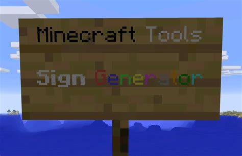 Minecraft custom sign generator