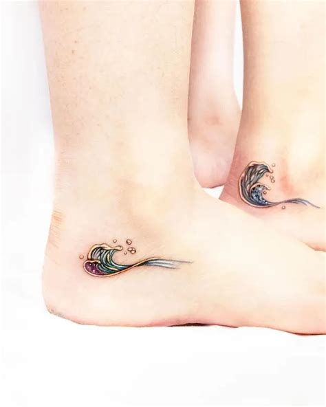 Wave Ankle Tattoo