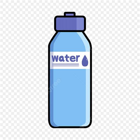 Water Bottle Vector Clipart Set Outline Stamp Drawing Illustrations Reusable Container Cut File ...