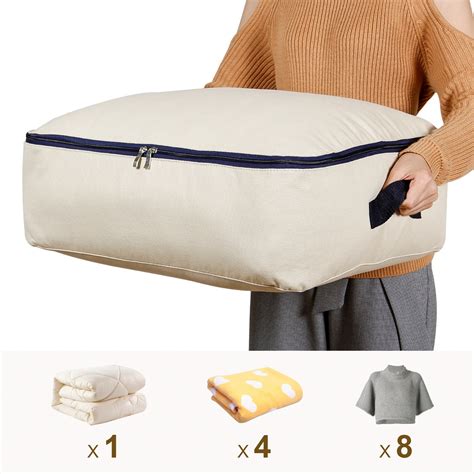 Lifewit Cotton Canvas Foldable Under Bed Storage Bags for Comforters, Blanket, 603803322333 | eBay