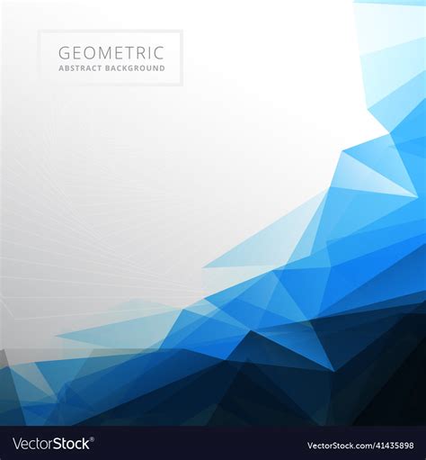 Abstract blue geometric business template design Vector Image