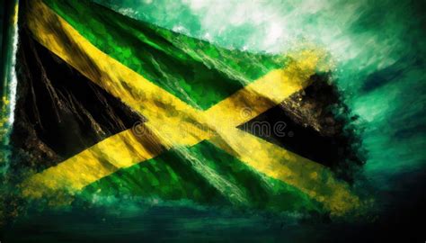 Flag of Jamaica stock illustration. Illustration of west - 304005102