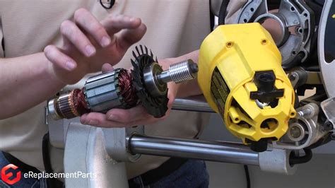 How to Remove and Replace the Armature on a DeWalt DW708 Miter Saw ...