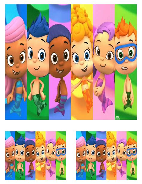 STICKERS Bubble Guppies Lineup Decals 7 and Pair of - Etsy