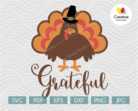 Grateful svg, Thanksgiving Turkey svg, Thanksgiving svg, Fall svg ...