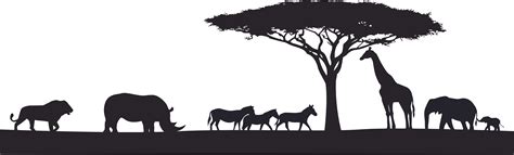 Animal Silhouette Animals Jungle Customized Wall Decal - Custom Vinyl Wall Art - Personalized ...