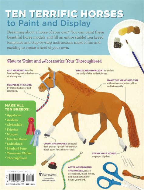 Pop-Out & Paint Horse Breeds: Create Paper Models of 10 Different Breeds