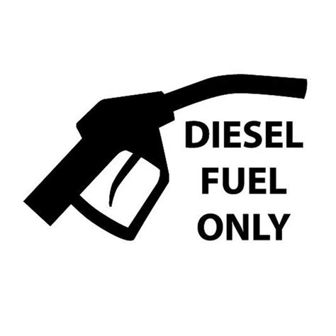 QYPF 14CM*8.1CM Interesting DIESEL FUEL ONLY Car Sticker Warning Black ...