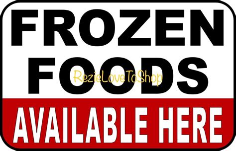 FROZEN FOODS AVAILABLE HERE PVC Signage 7.8x11 imches | Lazada PH