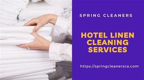 Hotel Linen Cleaning Services - Spring Cleaners