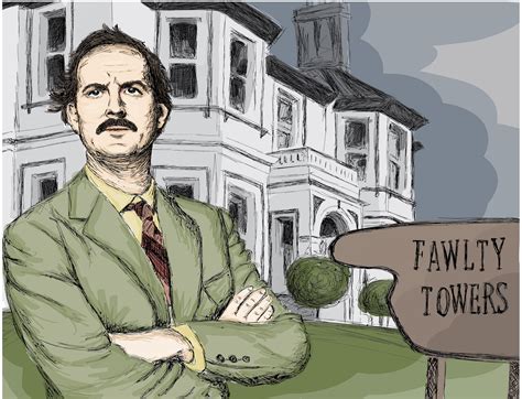 Illustration of John Cleese in Fawlty Towers on Behance