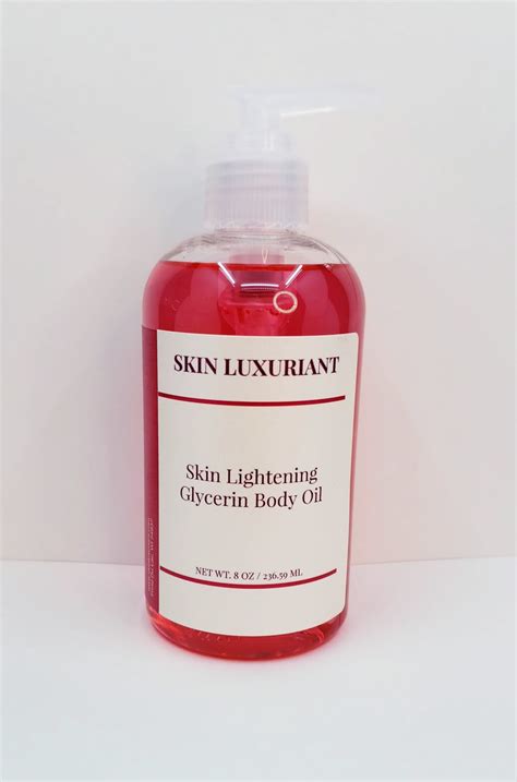 Skin Lightening Glycerin Body Oil - Skin Luxuriant More Evenly Toned.