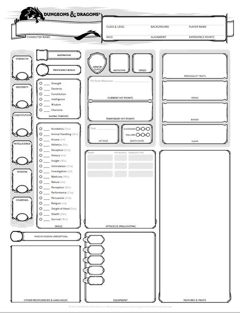 Dnd 5e character sheet pdf free download - olxgeeks