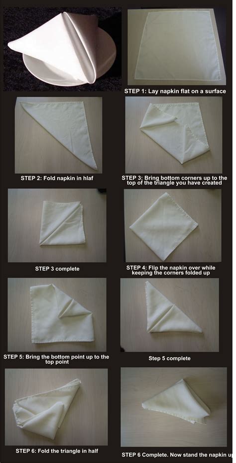 How to do the Pyramid Napkin Fold! Easy step-by-step instructions! # ...