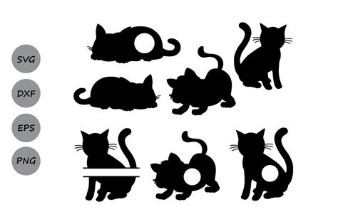 kitten svg digital cutting file kitty svg svg bundle meow svg iron on cartoon cat svg pet svg ...