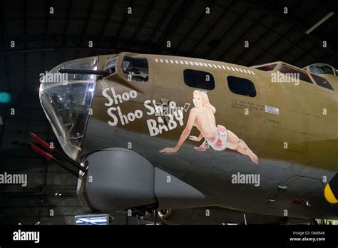 Nose art on WW2 B17 Flying Fortress bomber at the USAF museum Stock Photo: 57962190 - Alamy