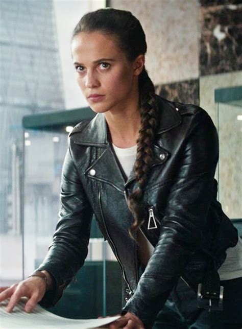 Alicia Vikander Tomb Raider Leather Jacket : LeatherCult: Genuine Custom Leather Products ...