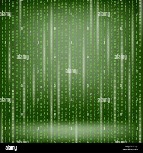 Binary Code Green Background Stock Photo - Alamy