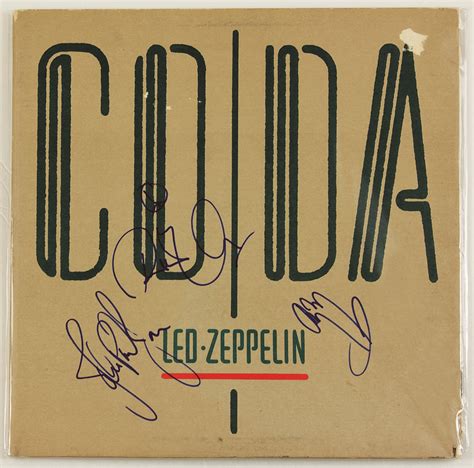 Lot Detail - Led Zeppelin Signed "Coda" Album Cover