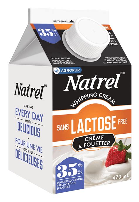 Lactose free 35% whipping cream for your dessert recipes | Natrel | Natrel