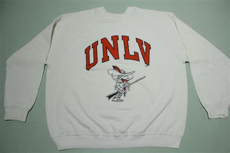 UNLV Runnin Rebels Vintage 90's Big Mascot Crewneck Collegiate Sweatsh ...