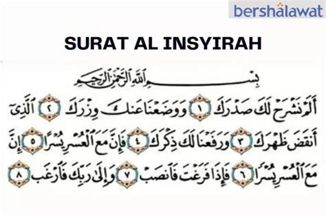 Surat Al Insyirah Ayat 1 - 8. Tulisan Arab dan Latin Beserta Artinya - Suara Merdeka Pekalongan