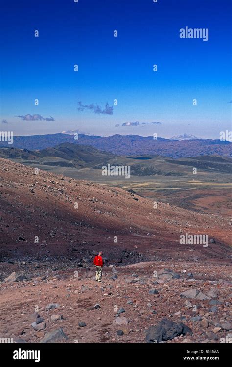 people, hiker, hiking trail, Chimborazo Volcano, Chimborazo National ...