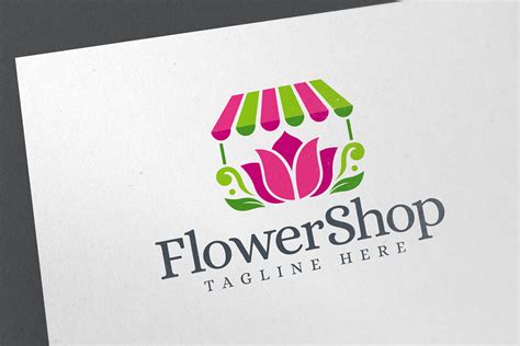 Flower Shop Logo Template | Creative Logo Templates ~ Creative Market