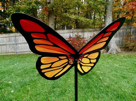 Butterfly Garden Sculpture Butterfly Metal Sculpture Large | Etsy