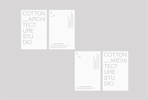 COTTON ARCHITECTURE STUDIO – visual identity - pgdesignstudio