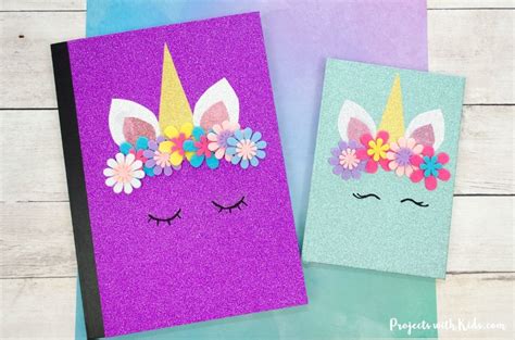 The Most Adorable DIY Unicorn Notebook - Projects with Kids