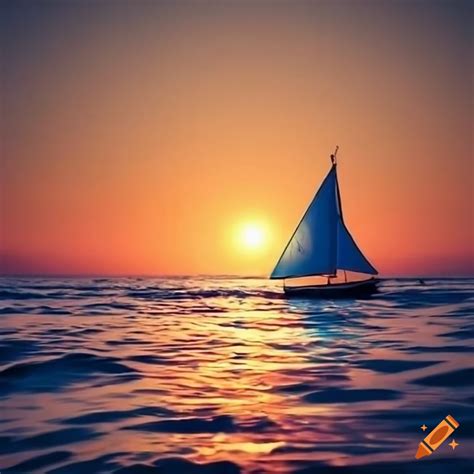 Sailboat sailing in the ocean