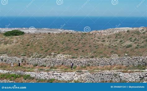 Hiking Santorini S Hidden Gems: a Trekker S Paradise Stock Footage ...