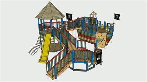 Large Pirate Ship Playground Plan | 26x33ft Outdoor DIY Play Project ...