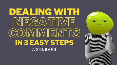 Dealing With Negative Comments In 3 Steps | AdLeaks