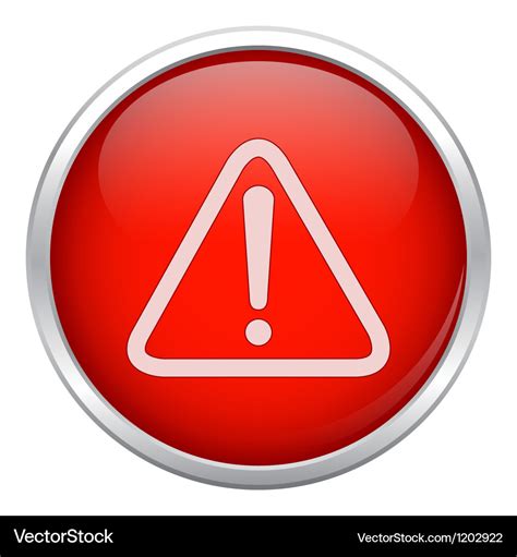 Red warning icon Royalty Free Vector Image - VectorStock