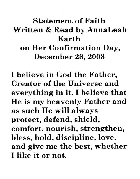 AnnaLeah’s Statement of Faith bold | AnnaLeah & Mary